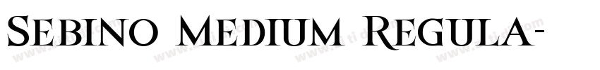 Sebino Medium Regula字体转换